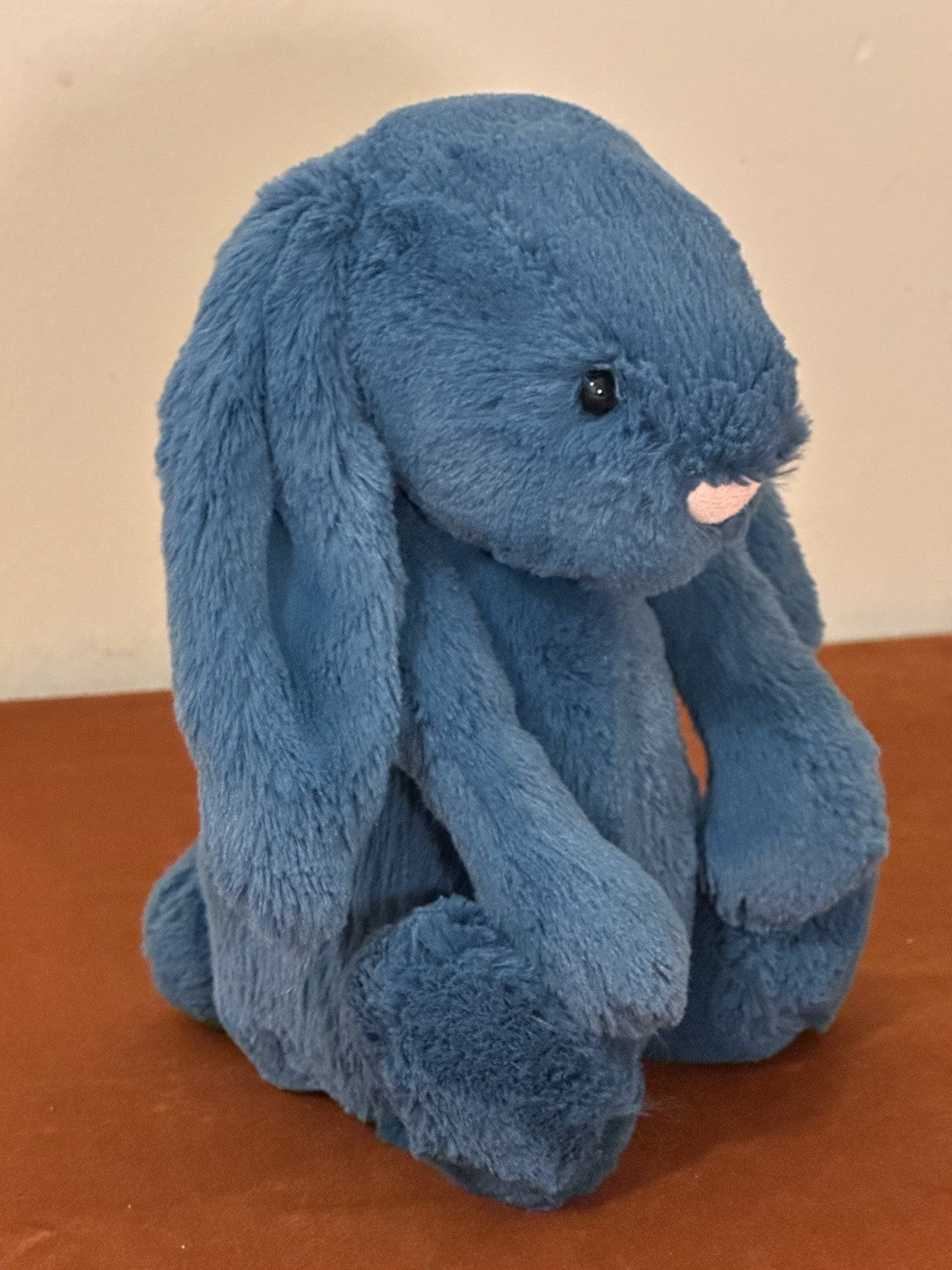 Peluche Jellycat Medium Bashful Mineral Bunny Blu Benzina Raro Coniglio Giocattolo Morbido-