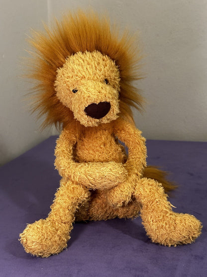 Peluche Jellycat Wild Thing Lion gambe lunghe fagiolo coccoloso morbido raro ritirato-