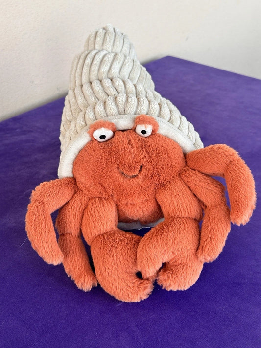 Jellycat Herman Hermit Crab Soft Toy Retired Rare cm.30 Sea Life Plush