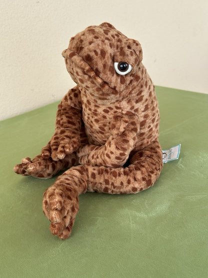 NUOVO Jellycat Toby Toad nuovo con etichette marrone medio morbido giocattolo berretto 12" ritirato raro peluche-