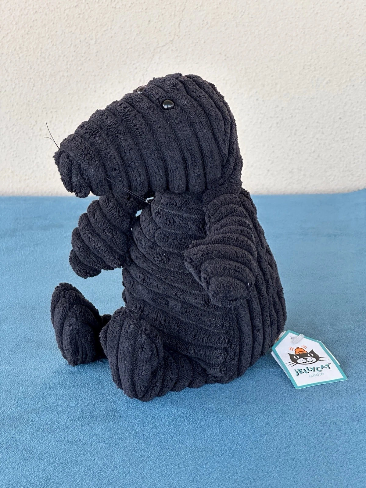 NUOVO Jellycat Small Cordy Roy Mole nuovo con etichette giocattolo morbido 9" nero velluto a coste