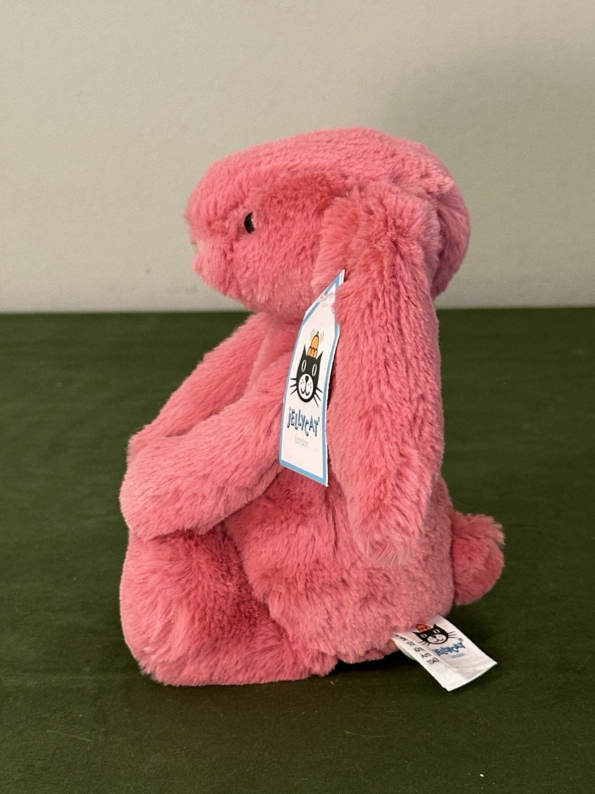NUOVO coniglietto Jellycat Small Bashful Cerise nuovo con etichette rosa coniglio ciliegia raro ritirato 12"-