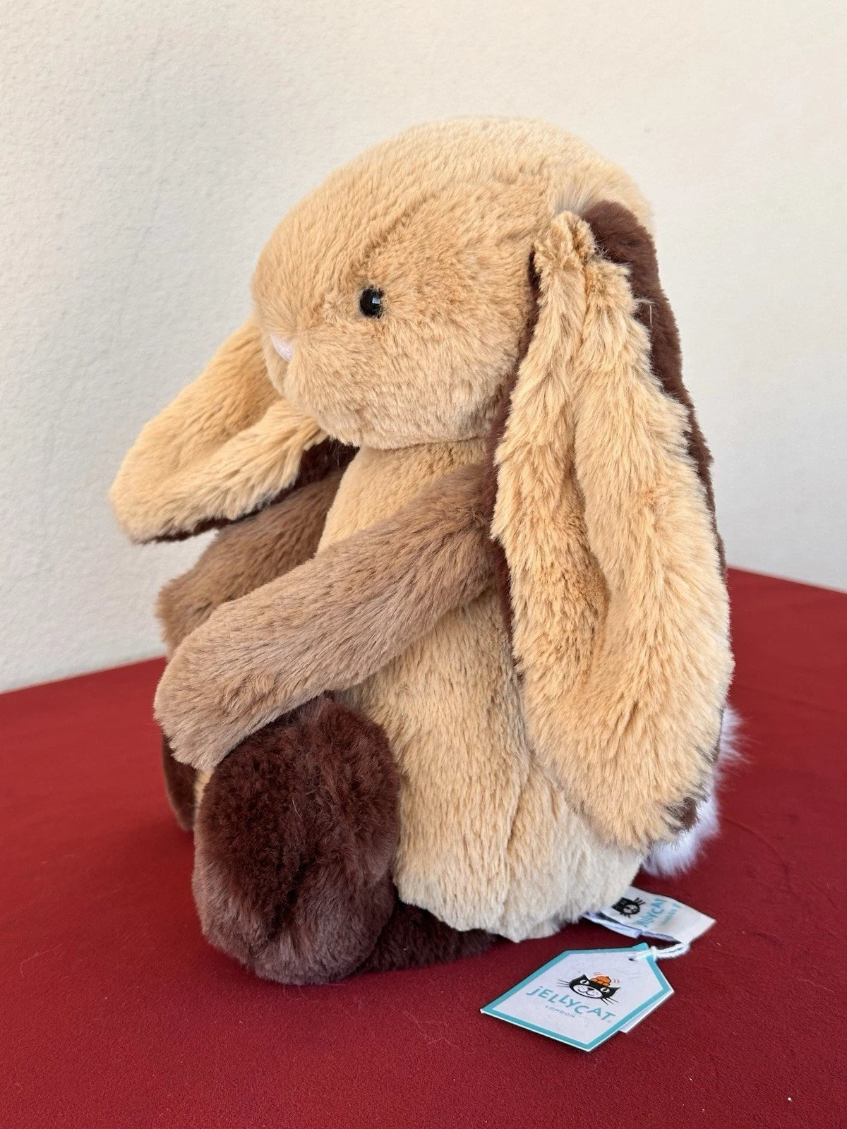 New Jellycat Original Bashful Patchwork Brown Bunny BNWT Rabbit Retired Plush