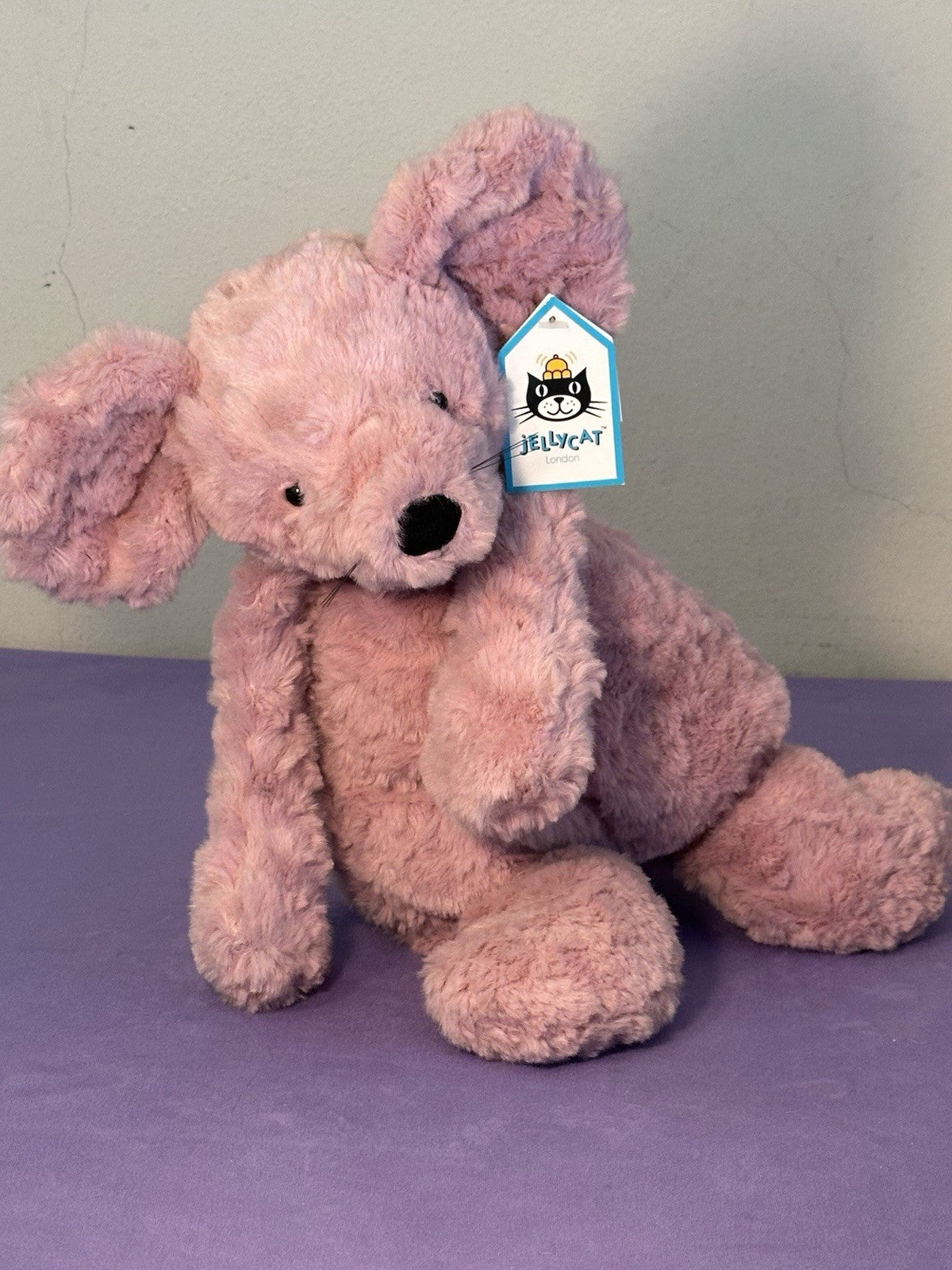 NUOVO Jellycat Charmed Marcella Mouse nuovo con etichette rosa polvere testurizzato topi morbidi ritirato-