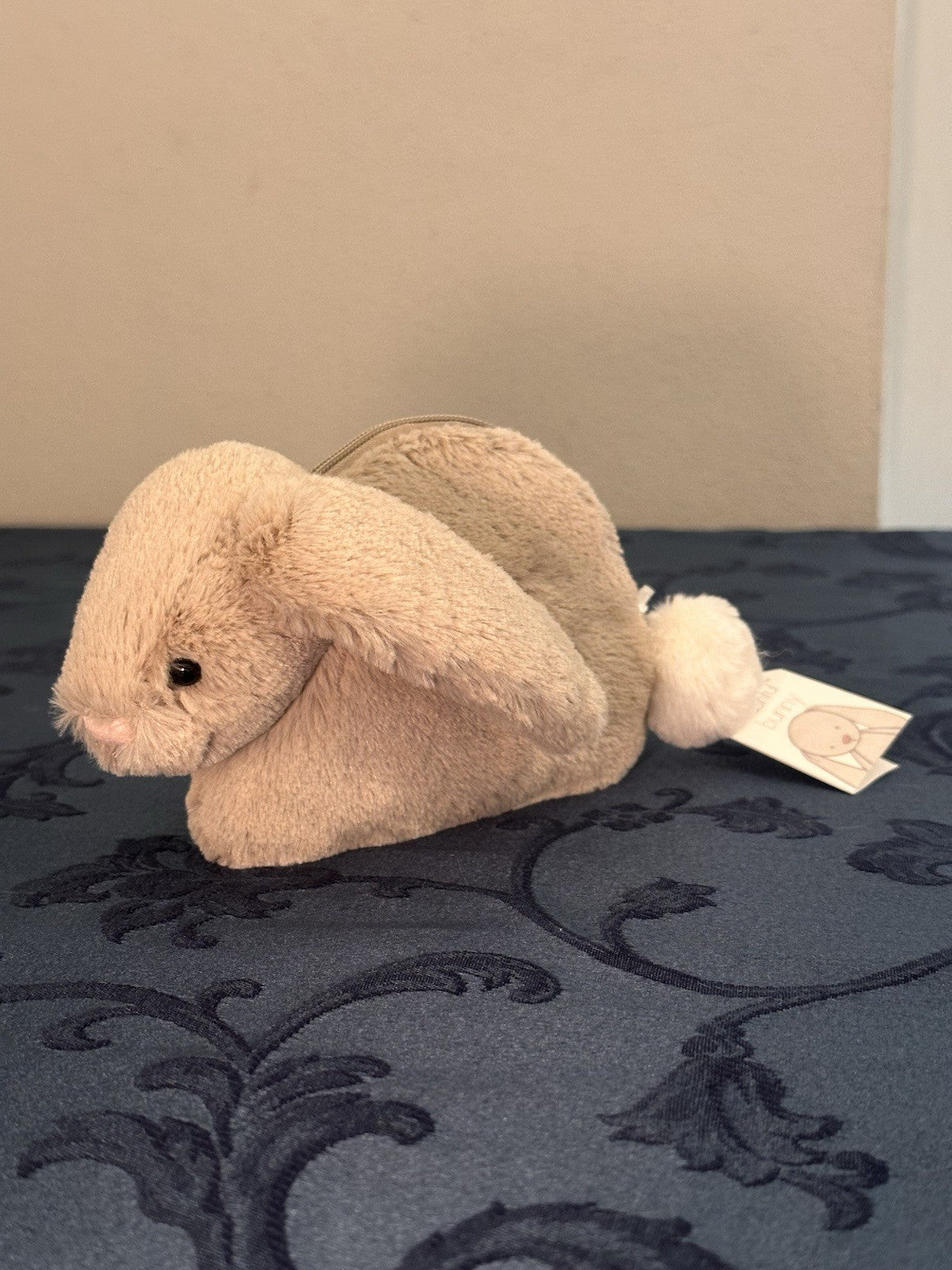 NUOVO Jellycat Bashful Beige Bunny Pouch nuovo con etichette piccolo coniglio borsa ritirato raro-