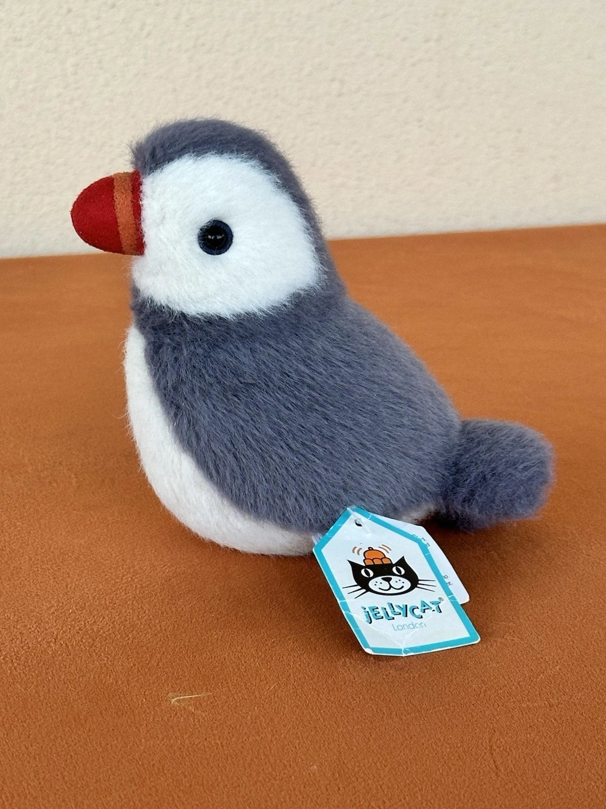NUOVO Jellycat Birdling Puffin nuovo con etichette uccellino giocattolo morbido HTF raro peluche ritirato