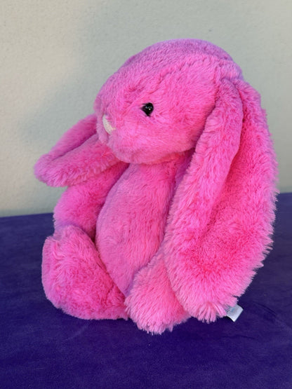 Peluche Jellycat Medium Bashful Hot Pink Bunny Neon Fucsia Coniglio Raro Ritirato 12"-