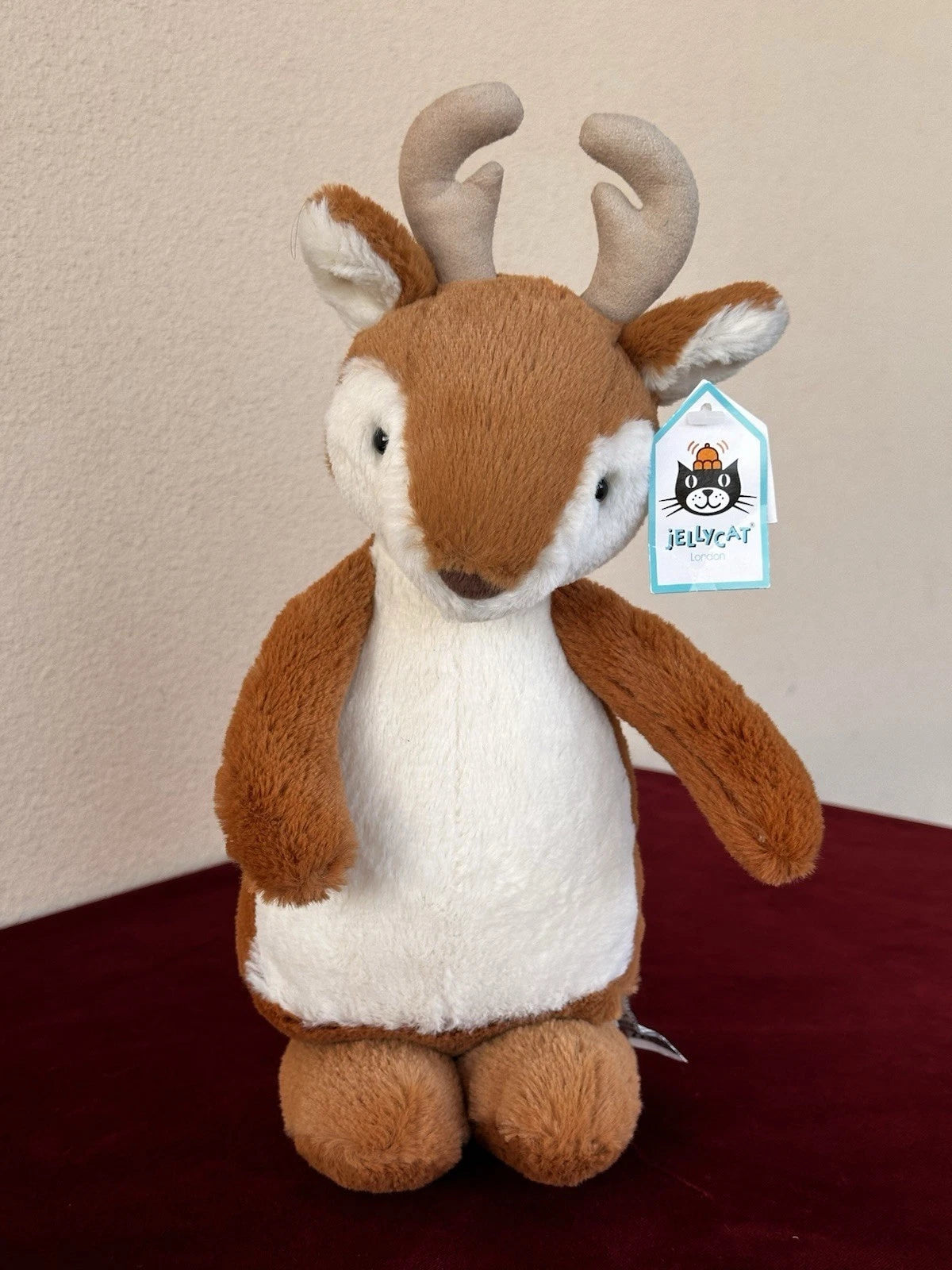 New Jellycat Medium Bobkin Reindeer BNWT Woodland Winter Deer Retired Rare Plush