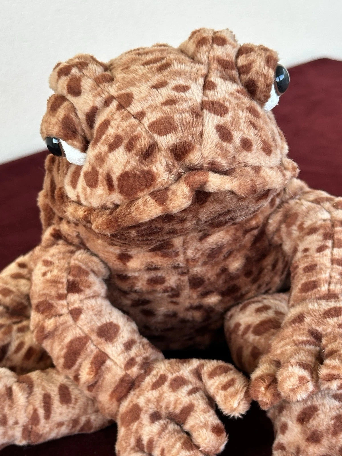 Jellycat Toby Toad BNWOT Medium Brown Soft Toy Beanie 12in Retired Rare Plush