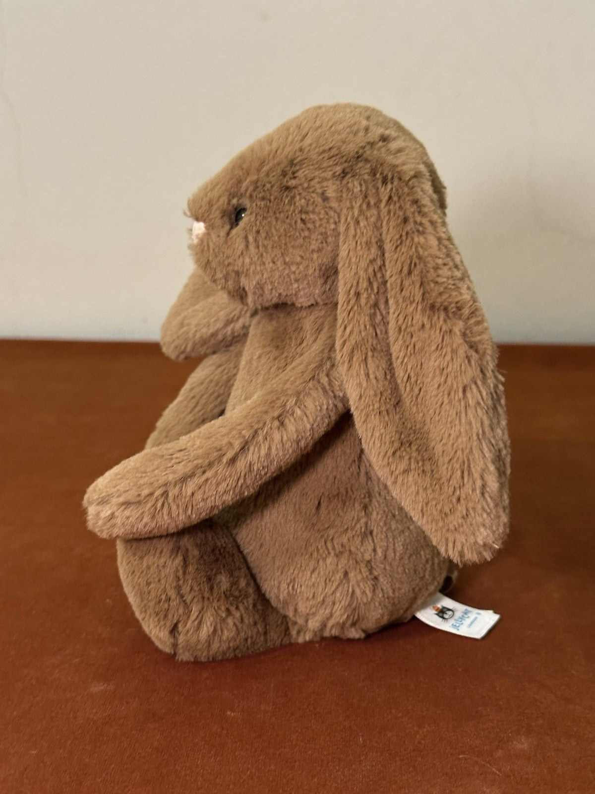 Jellycat piccolo coniglietto noce moscata nuovo senza etichette marrone caldo cioccolato noci coniglio raro ritirato-