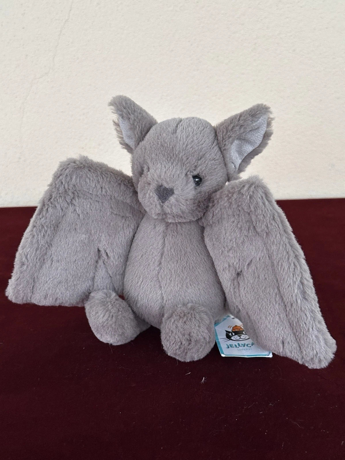 New Jellycat Small Bashful Bat BNWT Retired Rare Halloween Grey Bat Plush cm.20