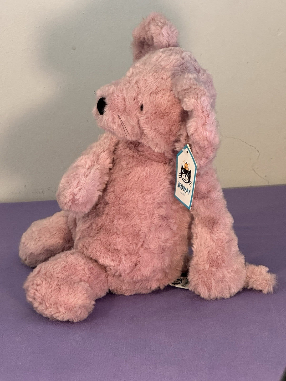 NUOVO Jellycat Charmed Marcella Mouse nuovo con etichette rosa polvere testurizzato topi morbidi ritirato-