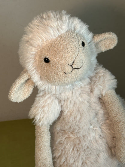 Peluche Jellycat lana pecora agnello panna morbida medio raro e ritirato-