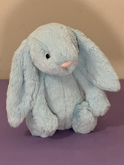 Jellycat Medium Bashful Aqua Bunny Pensionato Raro Giocattolo Morbido Coniglio Peluche-