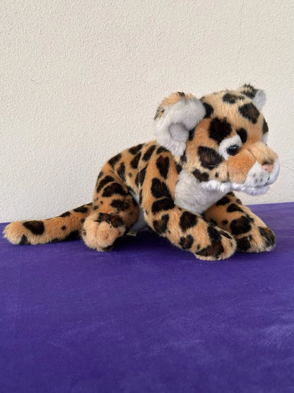 WWF Anna Club Plush Lying Down Leopard Rare Retired HTF Soft Toy Collectible