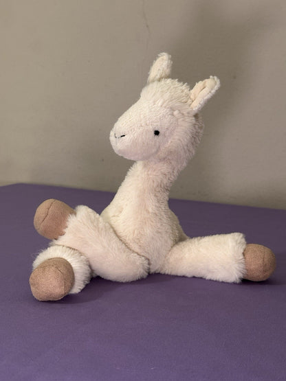 Peluche giocattolo Jellycat Small Dillydally Lama nuovo senza etichette crema extra morbido raro ritirato-