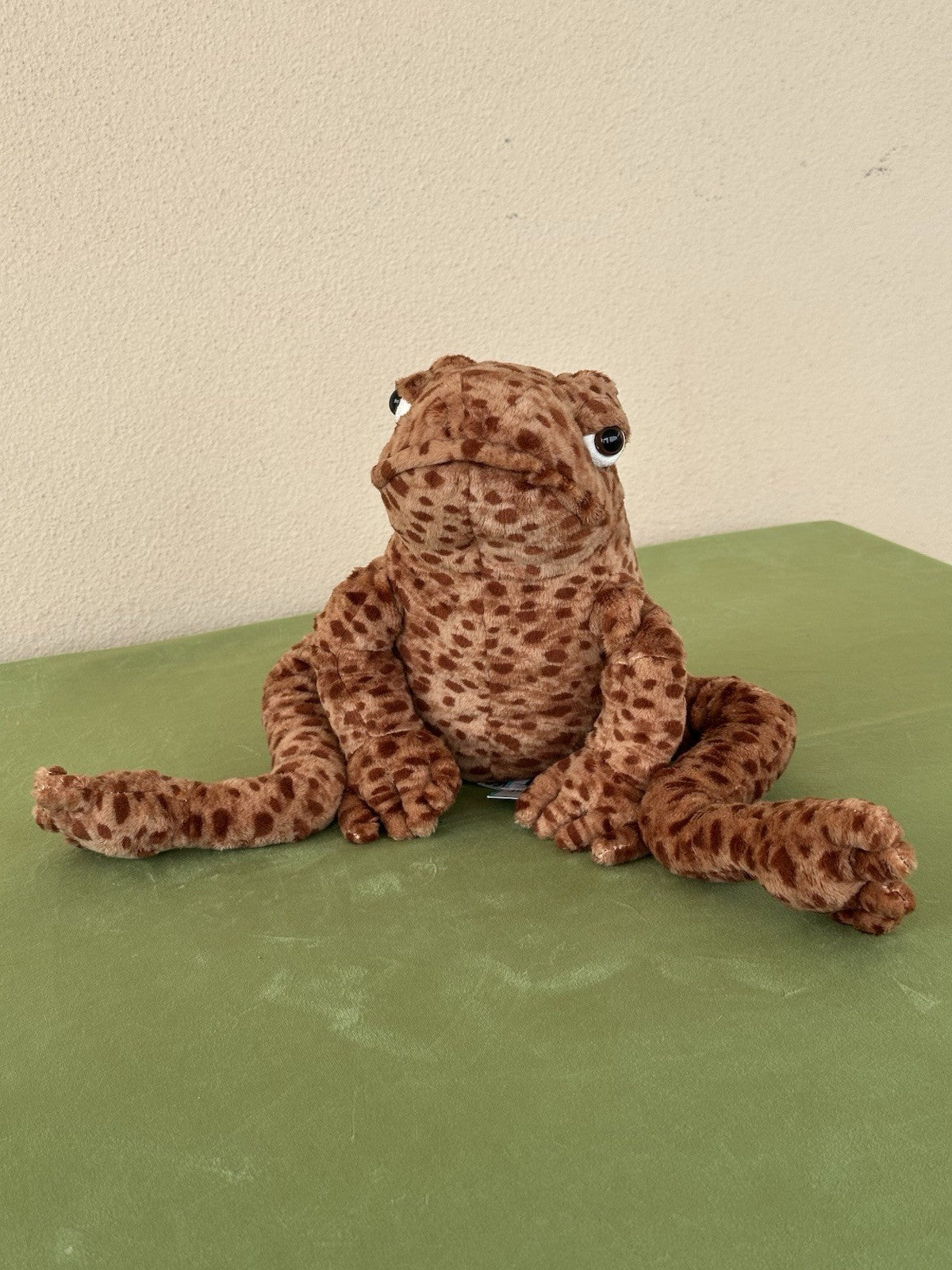 NUOVO Jellycat Toby Toad nuovo con etichette marrone medio morbido giocattolo berretto 12" ritirato raro peluche-