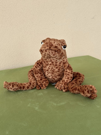 NUOVO Jellycat Toby Toad nuovo con etichette marrone medio morbido giocattolo berretto 12" ritirato raro peluche-