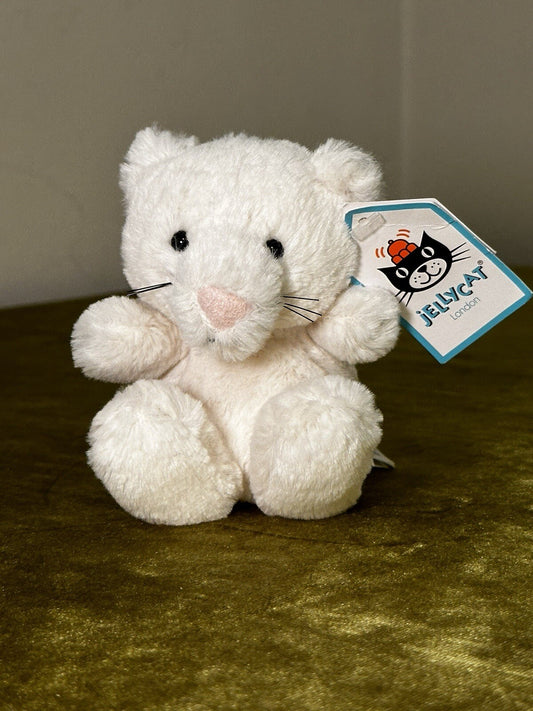 NUOVO Jellycat Baby Poppet Kitten nuovo con etichette piccolo gattino giocattolo morbido raro gatto in pensione peluche-