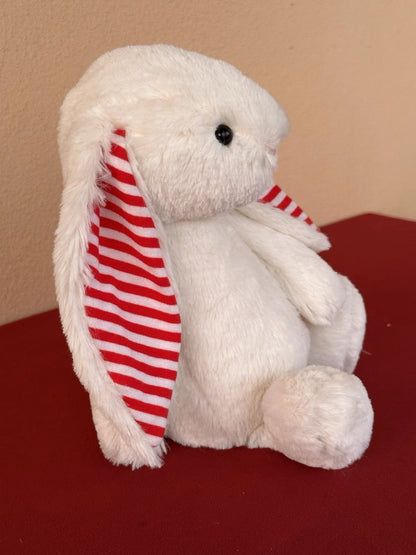 Jellycat Medium Bashful Candy Cane Bunny Rare Retired Soft Striped Rabbit Plush
