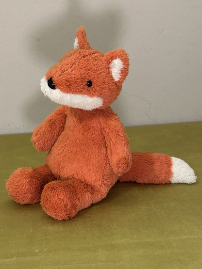 Peluche Jellycat Cushy Fox Vivid Orange Fox giocattolo morbido raro ritirato medio 12"-