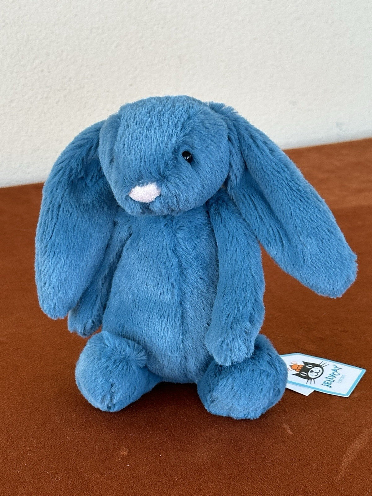 NUOVO Jellycat Small Bashful Mineral Bunny nuovo con etichette blu ritirato raro coniglio peluche cm20-