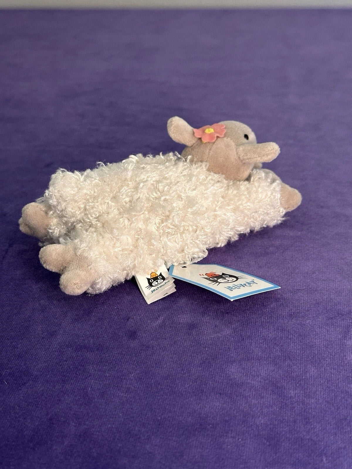 New Jellycat Flopsy Lamb BNWT Tiny Vintage Cream Sheep Rare Retired Soft Toy