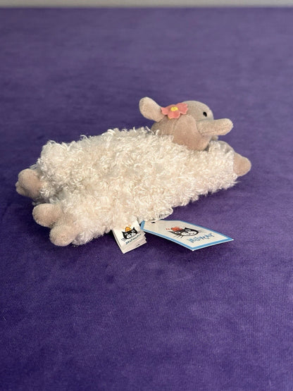 New Jellycat Flopsy Lamb BNWT Tiny Vintage Cream Sheep Rare Retired Soft Toy