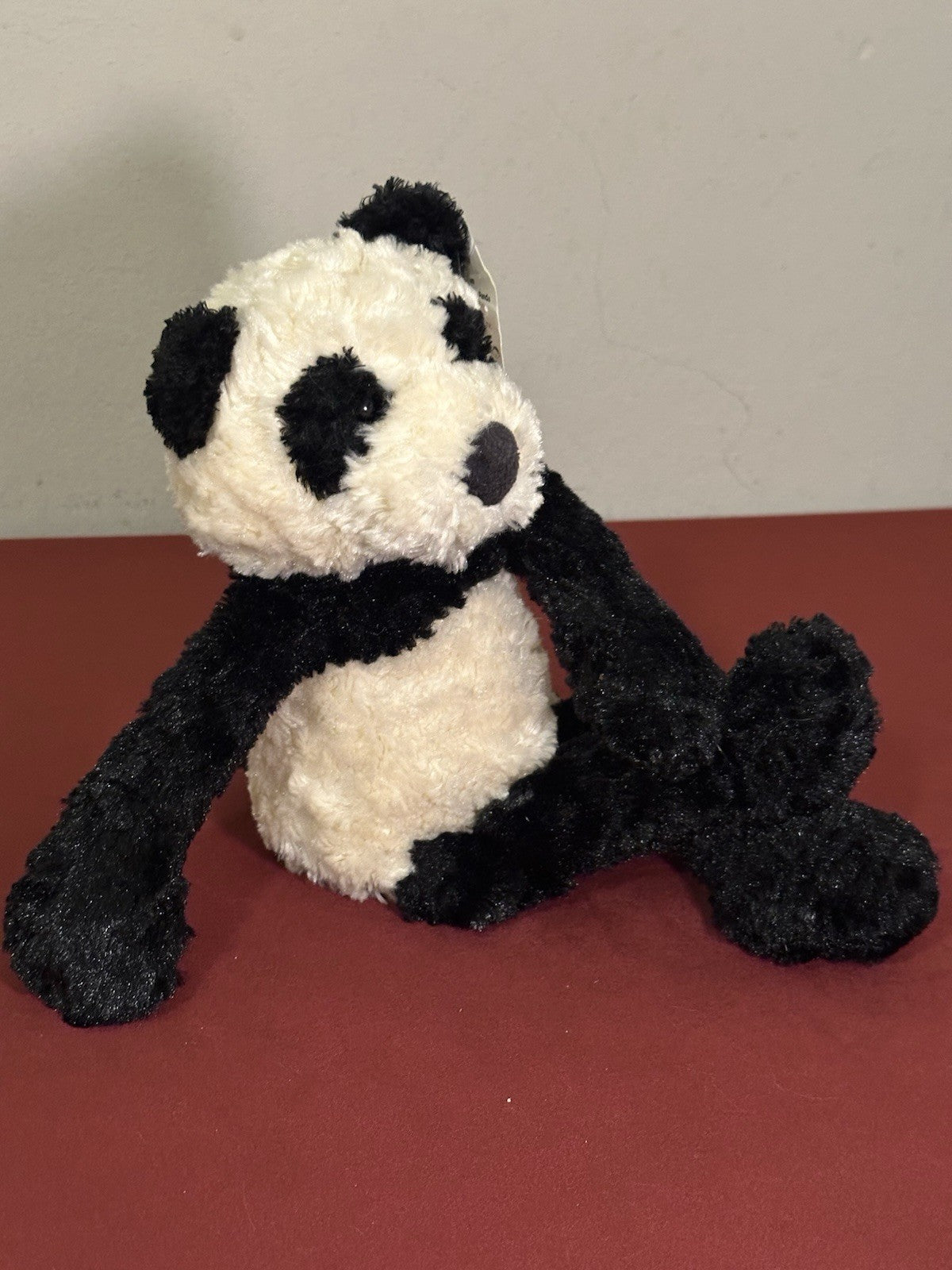 Peluche orsacchiotto Jellycat Small Sottaceles Panda nuovo con etichette nero e crema cm.33 in pensione-