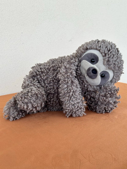 Rarissimo peluche Jellycat Cicerone bradipo riccio marrone beige in pensione cm.40