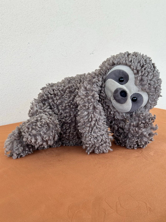 Rarissimo peluche Jellycat Cicerone bradipo riccio marrone beige in pensione cm.40