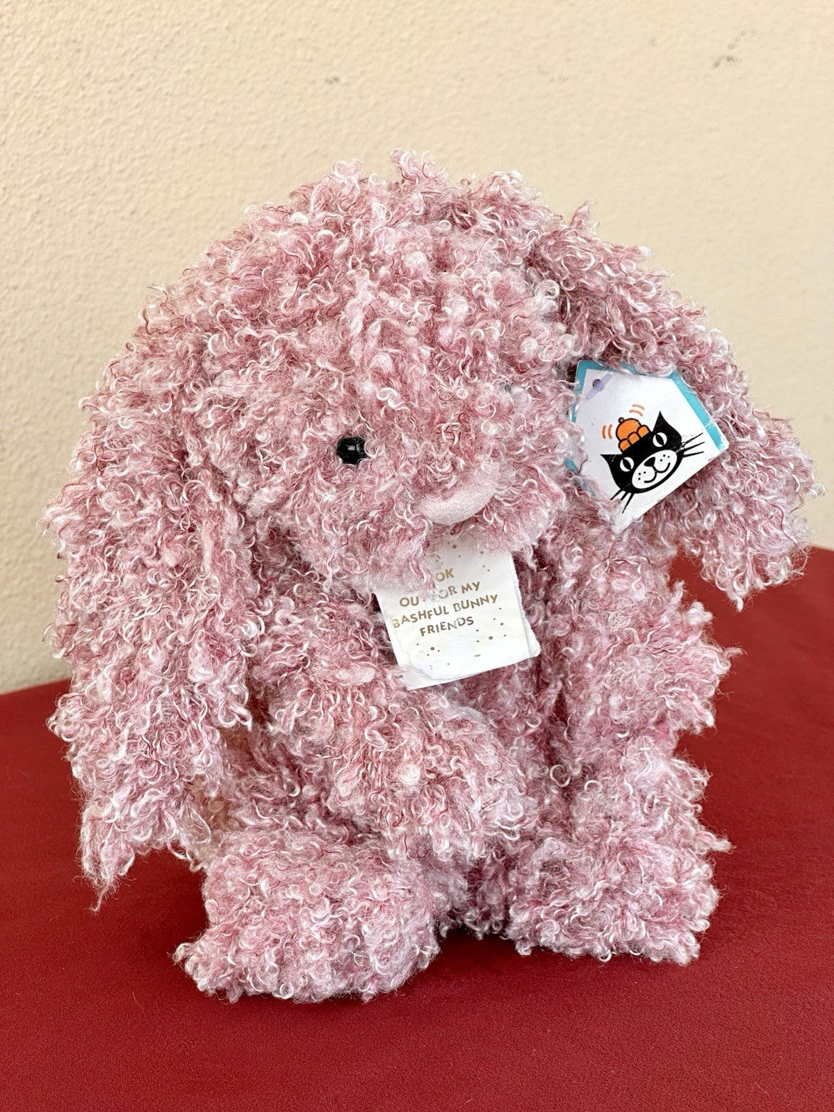 Jellycat Edizione Speciale Bashful Imogen Bunny Nuovo con etichette Coniglio Rosa Polvere Riccia HTF-