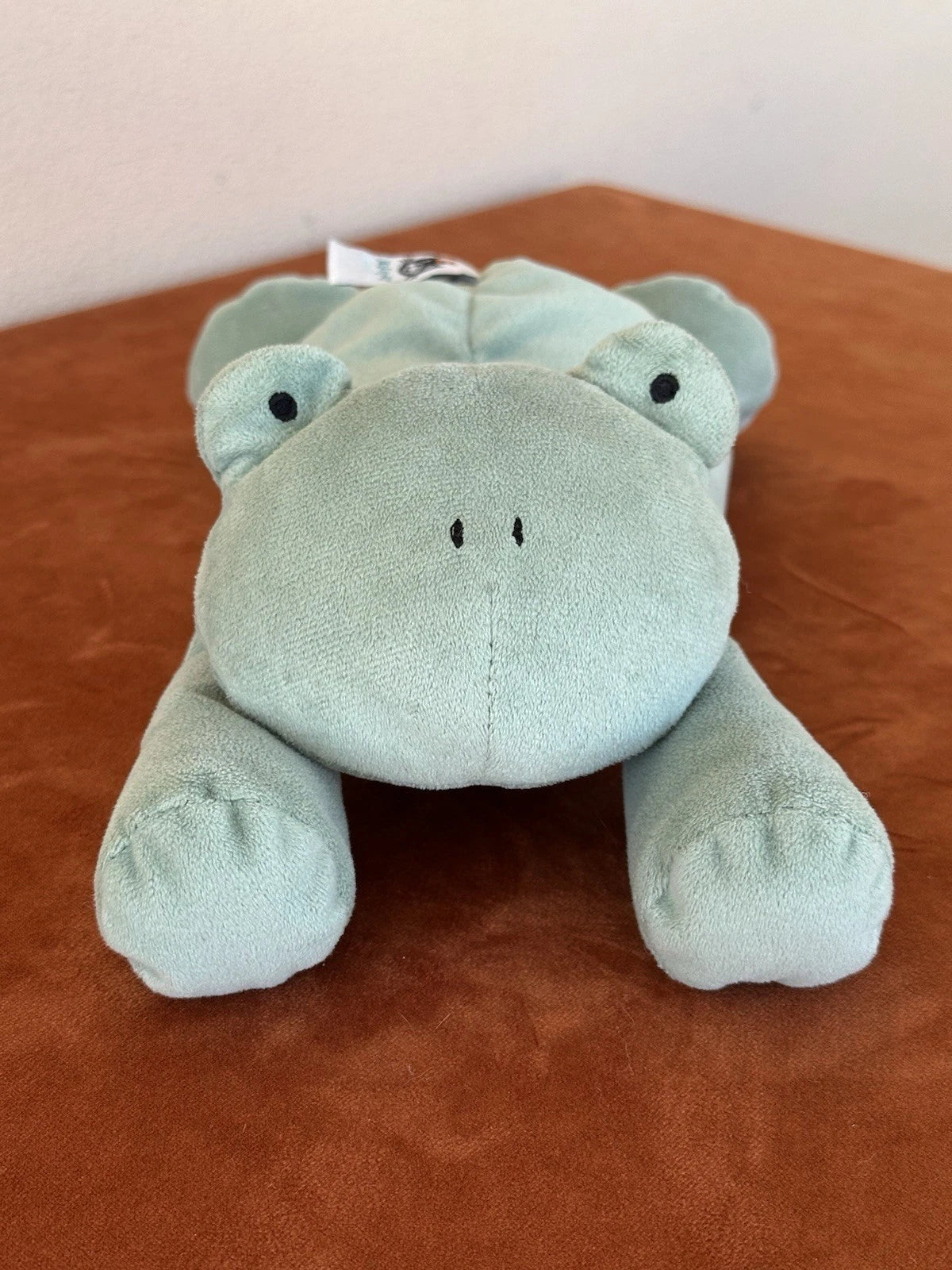Jellycat Dozydou Frog BNWOT Rare Retired Velvety Sage Green Soft Toy