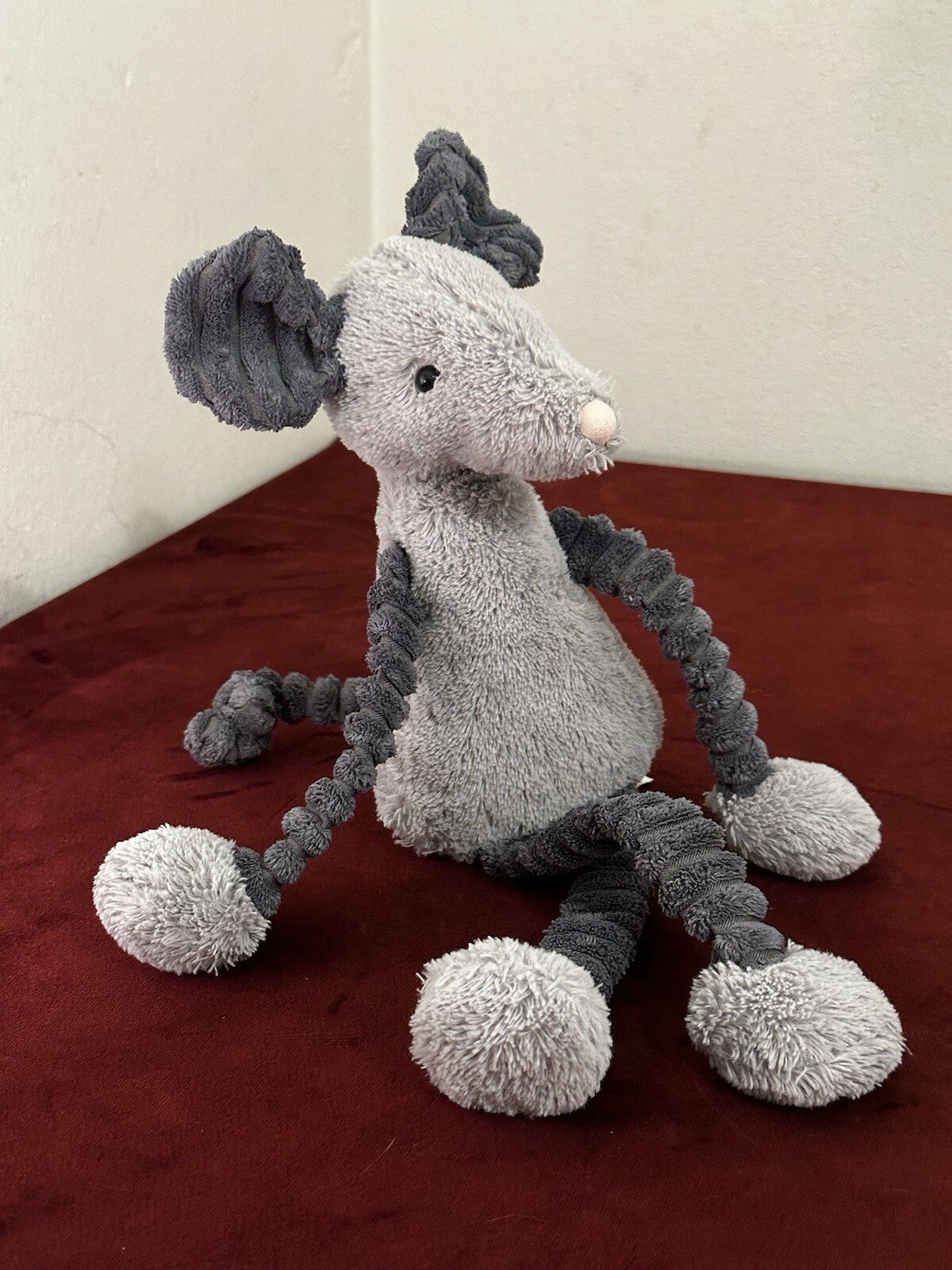 Peluche Jellycat Slinky Mouse Rat raro ritirato cm.36 HTF topi giocattolo morbido Cordy Roy-
