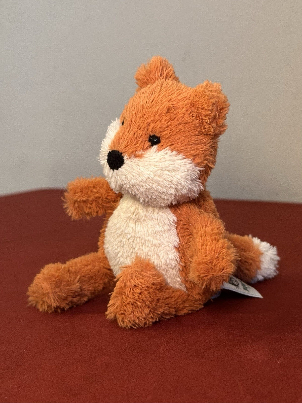 Jellycat Tiny Peanut Fox BNWOT Woodland Orange Foxy Rare Retired Size 6in Plush