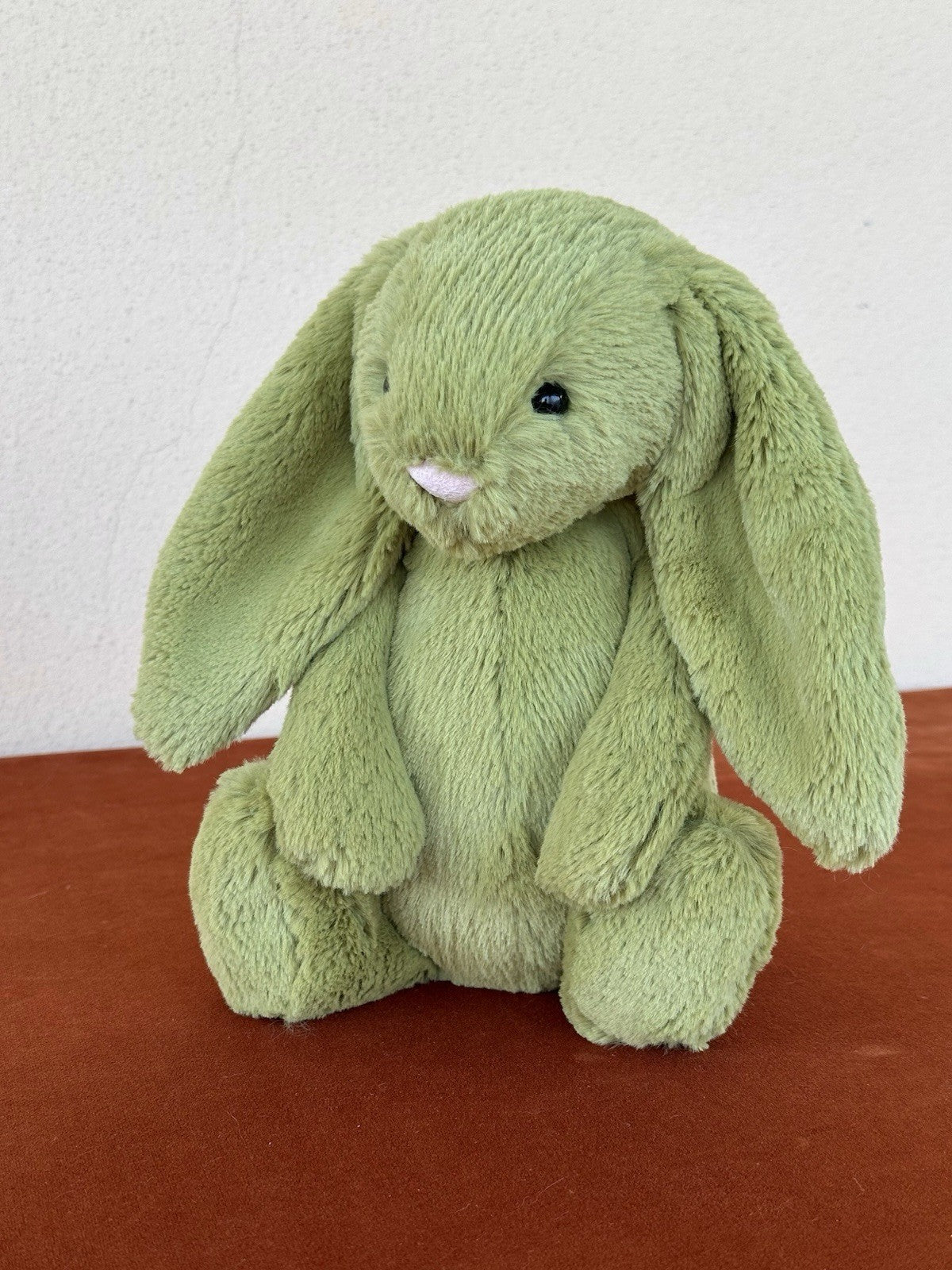 Peluche Jellycat Medium Bashful Moss Bunny nuovo senza etichette verde raro coniglio giocattolo morbido-
