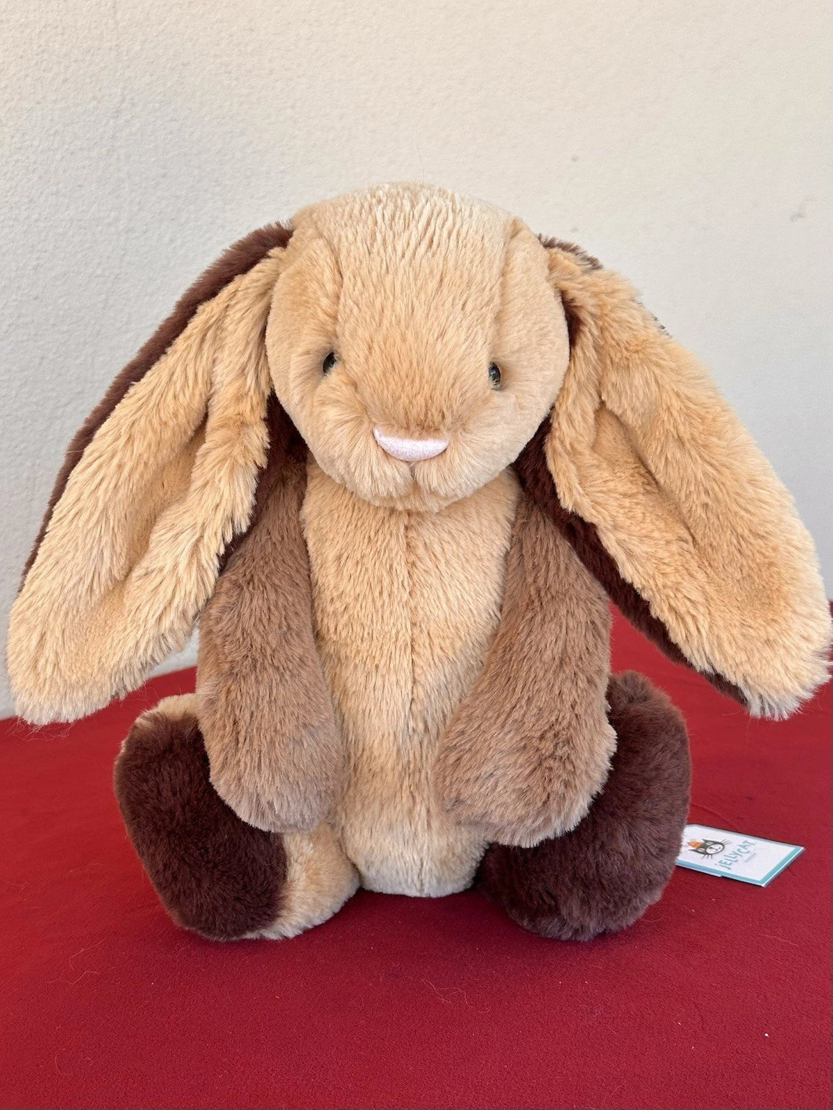 New Jellycat Original Bashful Patchwork Brown Bunny BNWT Rabbit Retired Plush