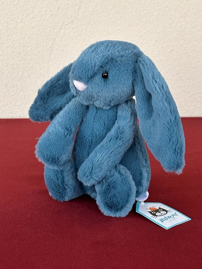 New Jellycat Small Bashful Mineral Blue Bunny BNWT Retired Rabbit Plush