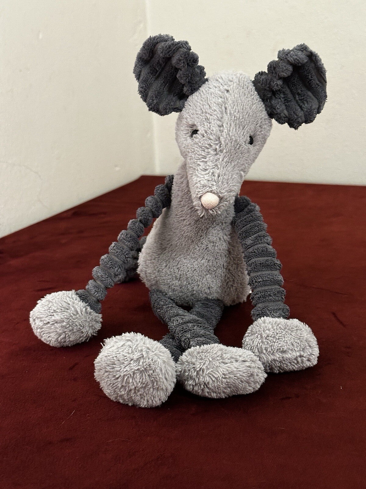 Peluche Jellycat Slinky Mouse Rat raro ritirato cm.36 HTF topi giocattolo morbido Cordy Roy-
