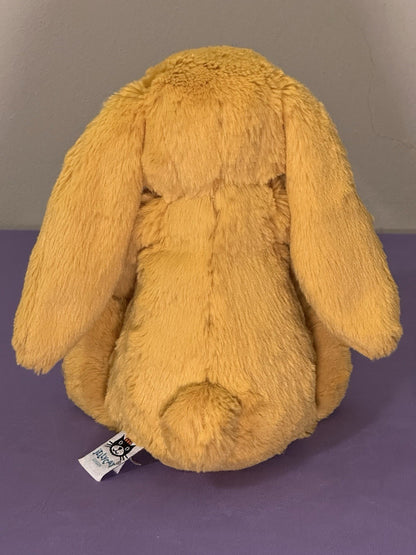 Coniglietto zafferano Jellycat Medium Bashful nuovo senza etichette ritirato raro giallo morbido giocattolo coniglio-