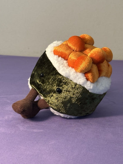 Peluche Jellycat Amuseables Silly Sushi Maki nuovo senza etichette alghe giocattolo morbido 4" ritirato-