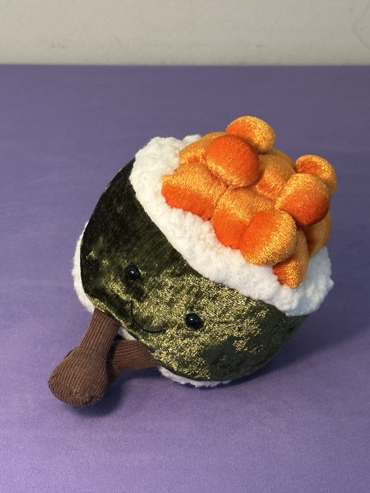 Peluche Jellycat Amuseables Silly Sushi Maki nuovo senza etichette alghe giocattolo morbido 4" ritirato-