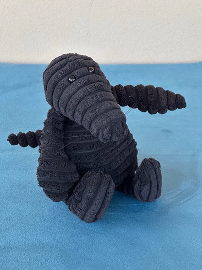 NUOVO Jellycat Small Cordy Roy Mole nuovo con etichette giocattolo morbido 9" nero velluto a coste