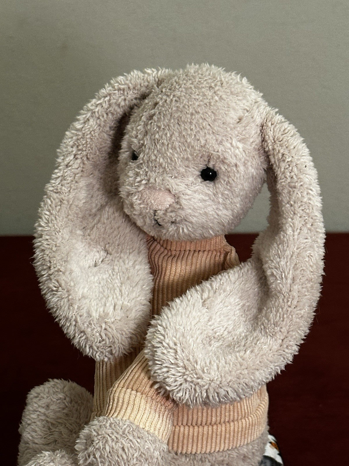 Jellycat Jumble Bunny Pensionato Raro Cordy Rosa Jumper Coniglio Giocattolo Morbido-