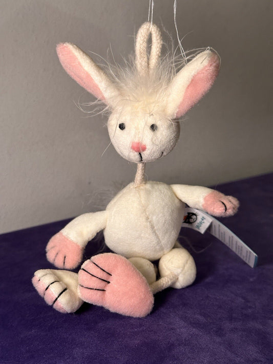 NUOVO Jellycat Wobbly Bobbly Bunny nuovo con etichette vintage rosa crema coniglio raro ritirato-