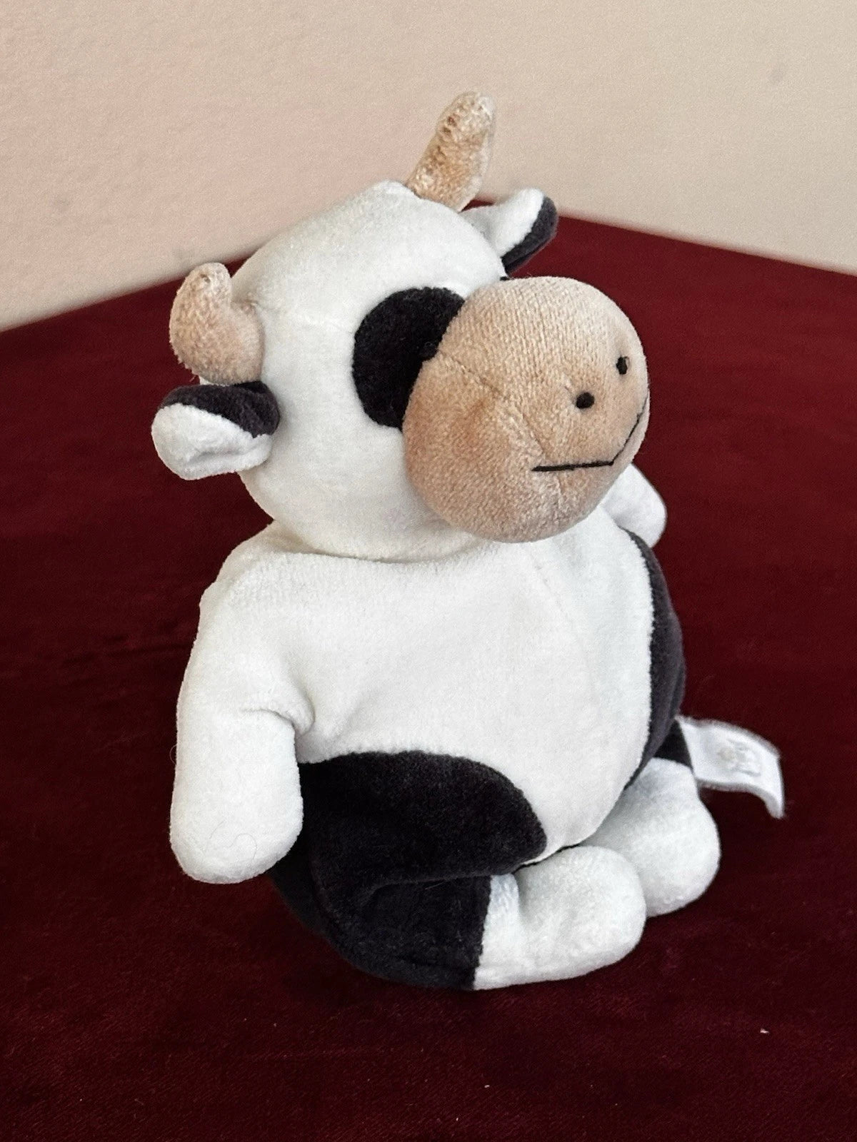 Jellycat Comfie Cow - Small Velour Beanie Cow - Tiny Cow 5” Retired 1999