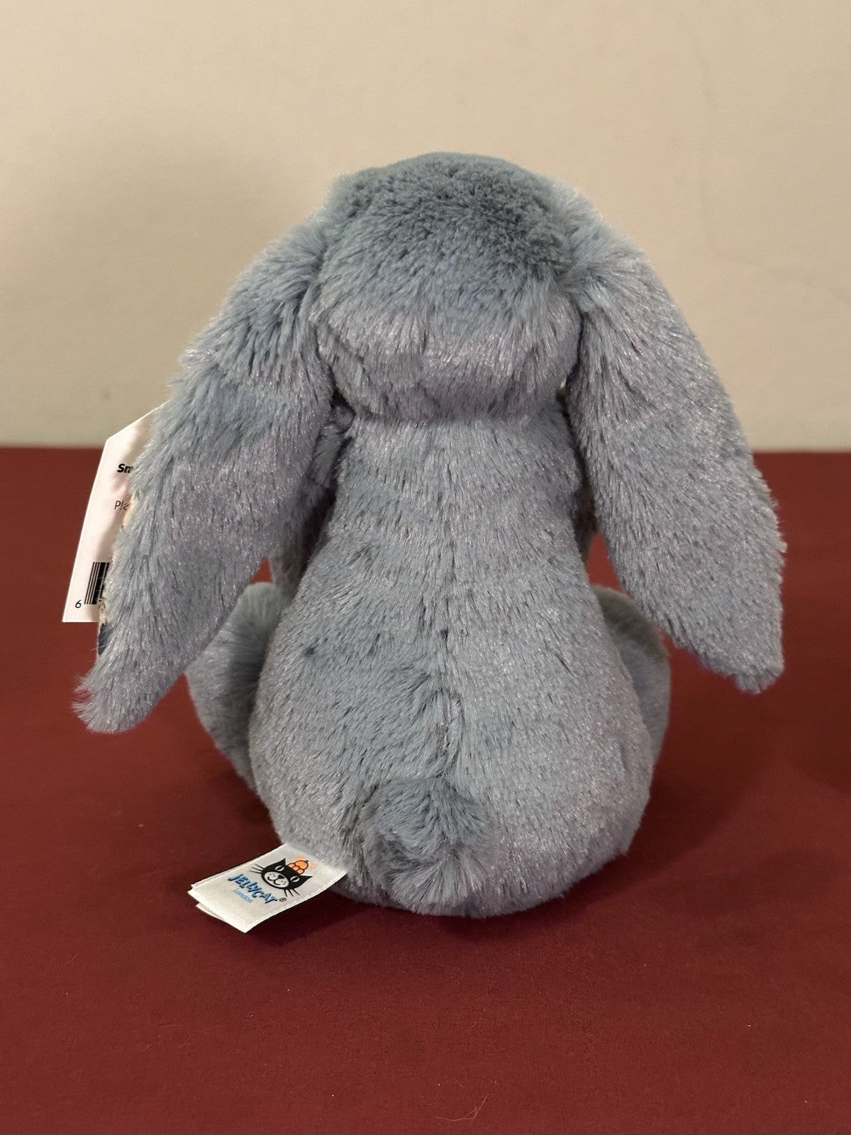NUOVO coniglietto Jellycat Small Bashful blu scuro fiori nuovo con etichette coniglio in pensione peluche-
