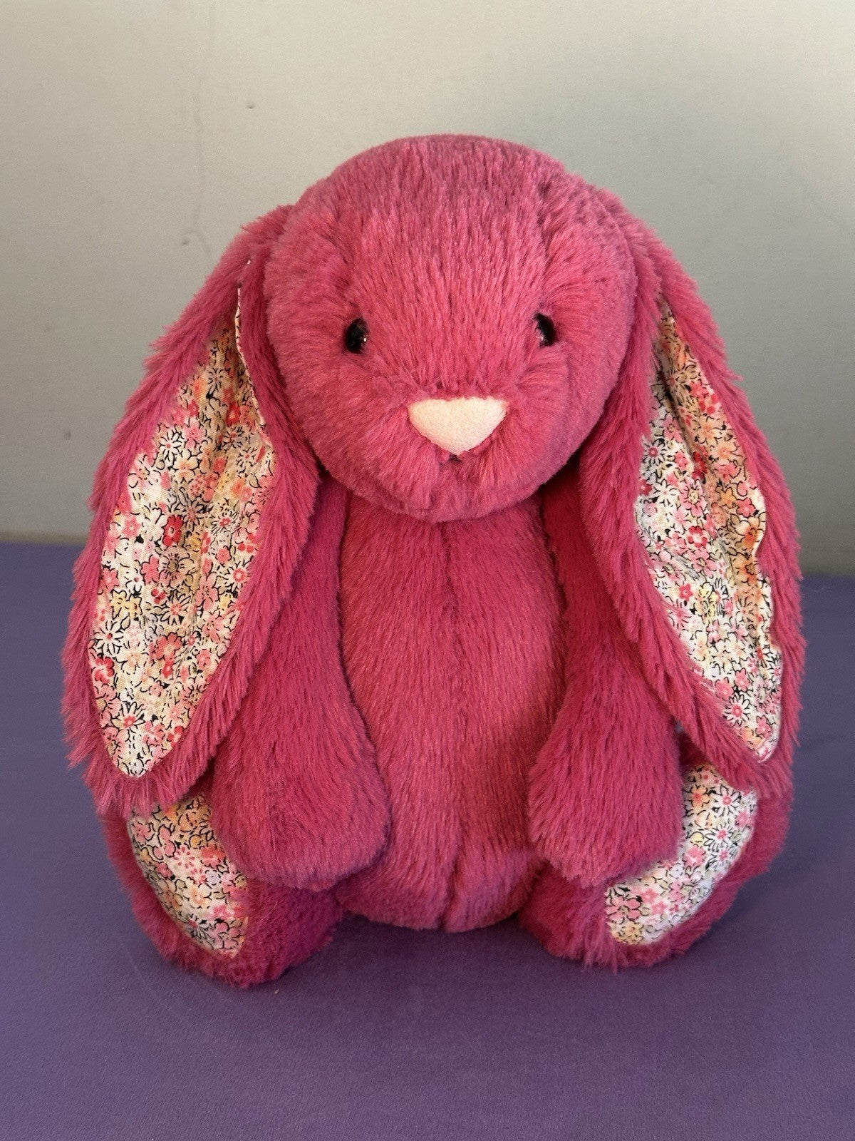 Peluche Jellycat Medium Bashful Rose Blossom coniglietto rosa raro ritirato 12"-