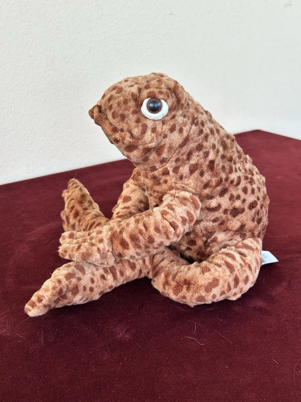 Peluche Jellycat Toby Toad nuovo senza etichette marrone medio morbido giocattolo berretto 12" ritirato raro