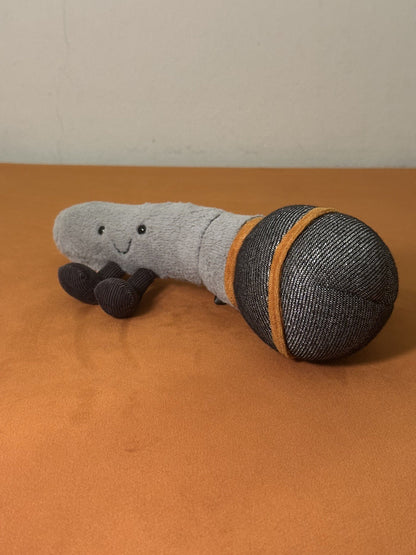 Jellycat Microfono Divertente Nuovo Senza Etichette Ritirato Raro Giocattolo Morbido-
